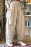 Lock Needlecord Shirring Barrel Pant Stone